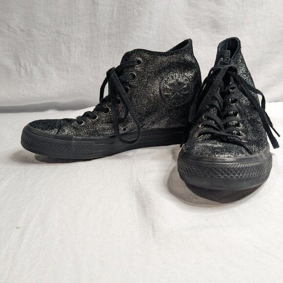 Converse All Star glitter Wedge Sneakers - Picture 3 of 12
